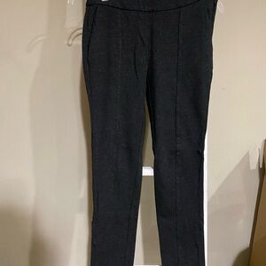 CAbi #967 Audrey Charcoal Grey Ponte Stretch Side Zip Pants size 0- 86